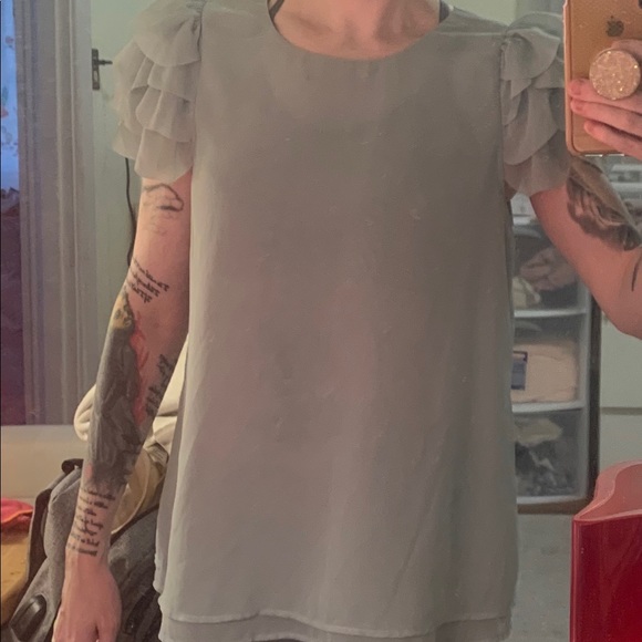 Pastel mint/sea foam green sleeveless top NWOT - Picture 3 of 4